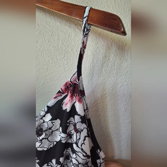 Betsey Johnson Womens High Low Floral Spaghetti Strap Midi Dress Size 2 - Picture 3 of 10